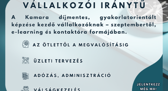 Vállalkozói Iránytű – díjmentes képzés leendő és kezdő vállalkozóknak