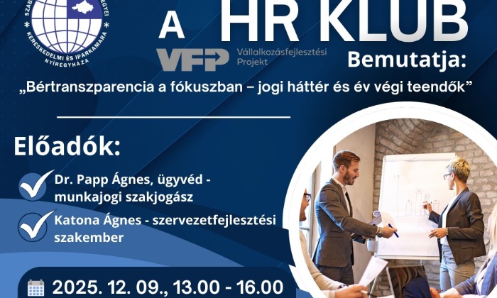 HR Klub szakmai előadás: Bértranszparencia a fókuszban
