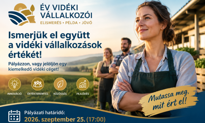 Keresik az Év Vidéki Vállalkozóit – szeptember 25-ig lehet pályázni