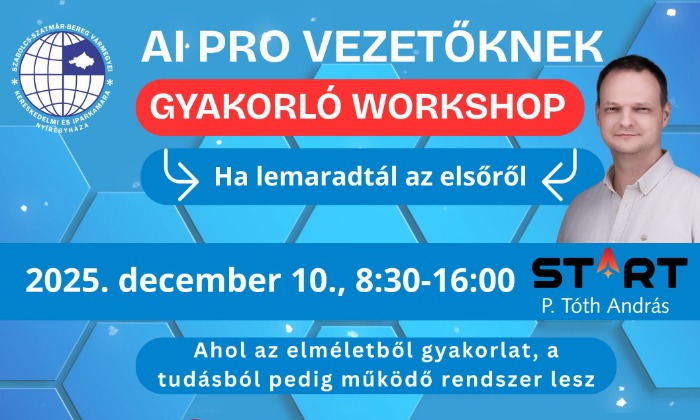AI PRO vezetőknek gyakorló workshop 2025.12.10.