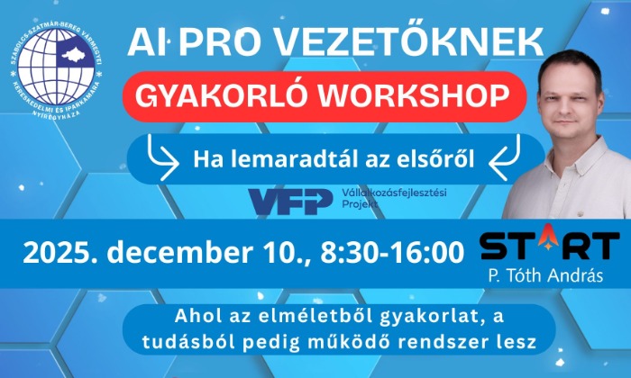 AI PRO vezetőknek gyakorló workshop 2025.12.10.