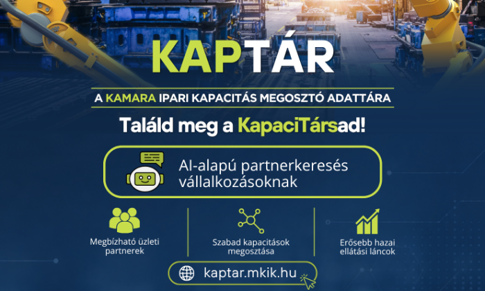 Üzleti partnerre vagy szabad kapacitásra van szüksége? Ismerje meg a KAPTÁR-t!