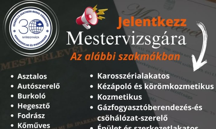 Mestervizsga Felhívás