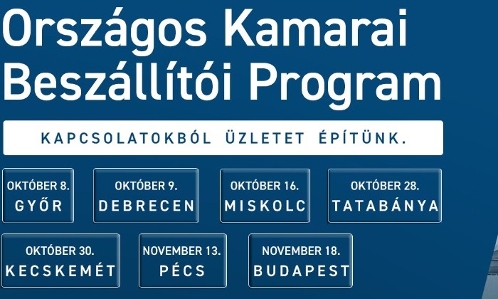 Országos Kamarai Beszállítói Program-Győr és Miskolc